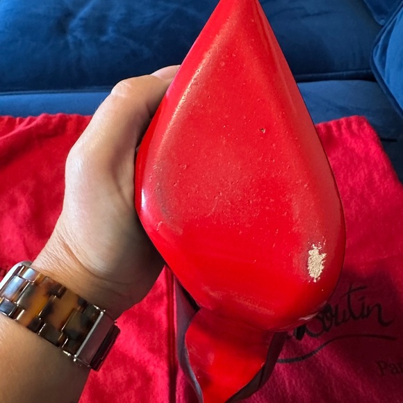 Christian Louboutin Boteboot 100 ankle boots mesh accents.size 36.5 authentic - Picture 14 of 16